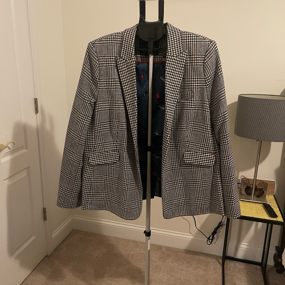 Boden Navy and White Tweed Blazer size 16 - Picture 3 of 7
